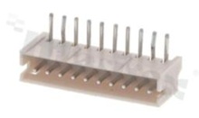 Złącze Kablowe do PCB; w rastrze 1.50mm; 10-stykowe; montaż THT; męskie; poziome; 50V/1A