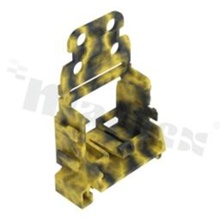 Adapter; for 10-wire connectors from 221 series; 4mm2; for din-rail TS35;dark grey-yellow