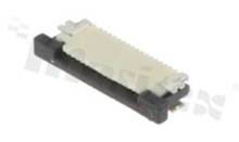 ZIF connector for FFC/FPC; pitch 0.50mm; 16-contacts; SMD; side entry; upper contacts