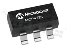 Przetworniki cyfrowo-analogowe – DAC; MICROCHIP; MCP4726A1T-E/CH; 2-Wire, I2C, Serial; 2.7 V - 5.5 V; 1; 12