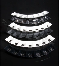 Reflector for LEDs, white matt; number of diodes: 7;  material type: PC; mounting method: clips