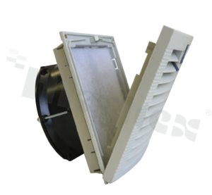 Osłona wentylatora; na zawiasach; 120V; 320x320x122.5mm; 850CFM; 2700RPM; 69.0dB.