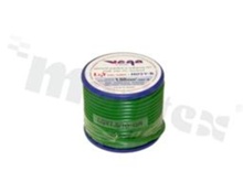 Przewód pojedynczy LGY/H05V-K; z wielodrutową miedzianą żyłą; zielony; przekrój 1.50mm2; AWG 16; 500V; -40+105 st.C; 10m.