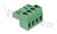 Pluggable terminal block; 5.00mm pitch; 4-ways; female; for wire 2.50mm2(28-12AWG); wire insertion direction same as plug-in direction; p.bronze contacts; brass cage; UL 300V/15A