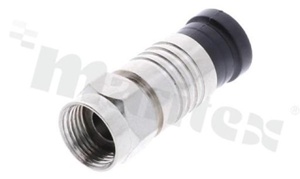 Plug F; proffesional; waterproof; for RG-6/U cable clamp