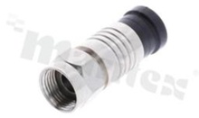 Plug F; proffesional; waterproof; for RG-6/U cable clamp