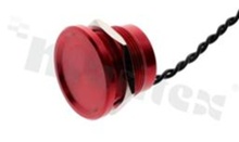 Piezoelectric switch; monostable; 22mm; cable; red; aluminium; IP65.