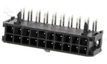 Header for PCB; pitch 3.00mm; 20-contacts [2x10]; THT; male; side entry; 2 rows; 250V/5A