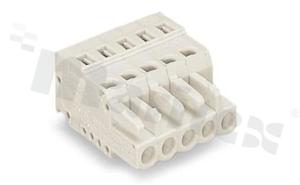 Listwa zaciskowa rozłączalna; w rastrze 5.00mm; 2-torowa; żeńska; na przewód 2.50mm2 (28-12 AWG); kierunek wtykania równoległy do osi przewodów; z zaciskiem sprężynowym; UL: 300/15A