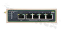 Router przemysłowy 4G; Wi-Fi 802.11 b/g/n; 5 portów 10/100 Base-T RJ45; 1/2 sloty SIM; 1 port RS-232/485; temp. pracy -20..70C; zasilanie 9-26(36)VDC;