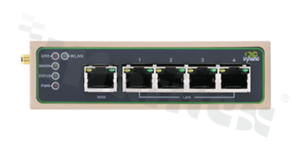 Industrial router 4G; Wi-Fi 802.11 b/g/n; 5x10/100 Base-T Ethernet; 1/2 SIM slot; 1xRS-232/485; operating temperature -20..70C; supply 9-26(36)VDC;