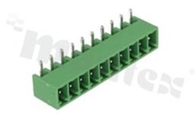 Listwa zaciskowa rozłączalna; w rastrze 3.81mm; 10-torowa; męska; kątowa; zabudowana; UL 300V/10A; TUV:300V/10.5A