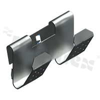 Battery holder; 2xspring contact; AA; snap-on