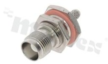 Female Socket TNC; 50 Ohm; for RG58 cable clamp; for chassis