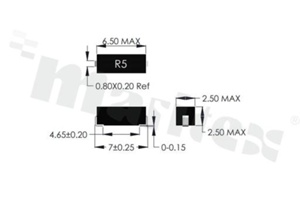 Ultra Miniature Reed Sensor RS-R5-S, Operate Band: 7-12AT, Switching Current (max): 0,35A, Dimensions: 6,5x2,5mm, J-Lead SMD