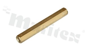 Tulejka dystansowa; mosiężna; sześciokątna; 310/5; gwint wew-wew; M3; 36mm