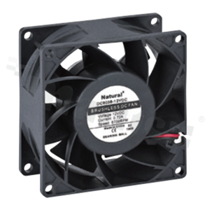 Wentylator; DC; 1.28m3/min; 0.20A; 14.0-27.6VDC; 4.80W; 3500RPM; 43dBA; 24 AWG; plastik; -10+70 st.C; 153g; 80x80x38mm