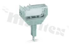 Hollow terminal block; 10.4mm wide; 2-track; type 4; grey