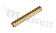 Screwed brass spacer sleeve; Int. thread: M3; 32mm