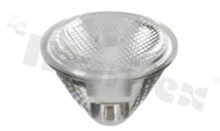 Lens for LED high power; angle: 25 degrees ; Number of LEDs: 1; Dimensions: round 28.8mm; Height: 19.7mm; material: PMMA; PC; Fastening: glue