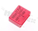 Polyester capacitor; 150nF; 400V; 5%; p=15mm; 8x15x18mm; 55+100deg.C