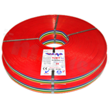Flat ribbon cable TLWY; with 8 separately insulated copper wires; cross section 0.35mm2; AWG 22; 500V; -40+105 deg.C; 50m.