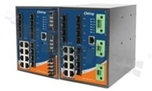 Switch przemysłowy Gigabit; zarządzalny; norma IEC61850-3; 8 portów 10/100/1000Base-T(X) RJ45 i 12 portów 100/1000Base-X SFP; temp. pracy -40+75 st.C; zasilanie redundantne 88...373VDC/85...264VAC; montaż na szynie DIN