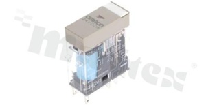 Electromagnetic relay; rated current 5A; coil voltage 24VDC; change over contacts (DPDT); 5A/30VDC, 5A/250VAC