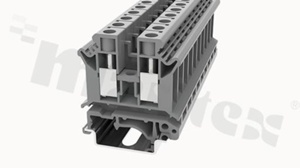 Złącze na szynę DIN;1 poziomowe; na przewód 0,2-10m2;AWG 20-6;zacisk śrubowy; 800V/57A; szara