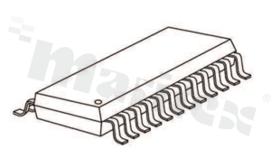 Integrated system, driver LED; housing: SOP24L-300-1.00; number of channels: 16; output current: 3-90mA; supply voltage: 3.3-5V