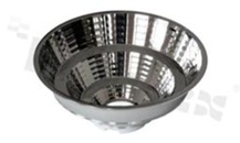 Reflektor do diod LED COB; kąt rozsyłu: 24 stopni FWHM; ilość diod: 1; rozmiar: okrąg 110mm; wysokość: 47.8mm; rodzaj materiału: aluminium; sposób mocowania: gniazdo