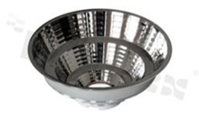 Reflector for LED COB; angle: 24 degrees ; Number of LEDs: 1; Dimensions: round 110mm; Height: 47.8mm; material: aluminium; Fastening: socket