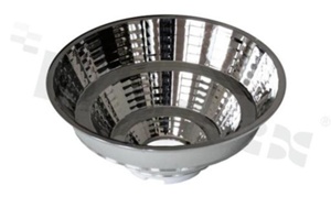 Reflector for LED COB; angle: 24 degrees ; Number of LEDs: 1; Dimensions: round 110mm; Height: 47.8mm; material: aluminium; Fastening: socket