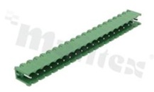 Pluggable terminal block; pitch 5.00mm; 20-ways; male; straight pin header; opened type; UL 300V/16A; TUV:320V/20A