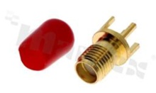 SMA female jack; straight; 50 Ohm; for PCB