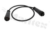 Double ended female plug with 0.5m wire, A series , 3 pins, 2 point lock system, AWG22, 5A per pin, IP67, UL