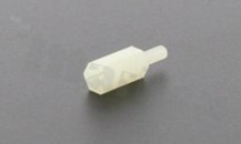 Tulejka dystansowa; plastikowa; sześciokątna; gwint M2 wewnętrzny-zewnętrzny; wysokość dystansu 8.0mm