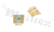 LED HL-PCB-1617S9FS11GC, SMD 0607, czerwono-zielona (617-627nm/160-220mCd; zielona 568-578nm/50-70mCd), water clear, 120 stopni