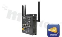 Router 3G przemysłowy kolejowy z VPN; norma kolejowa EN50155; wbudowany modem GSM/GPRS/EGPRS/EDGE/WCDMA/HSDPA/HSUPA; Wi-Fi 802.11 a/b/g/n; 2 porty 10/100/1000Base-T(X); złącza M12; slot SIM; WYCOFANY Z PRODUKCJI