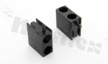 Spacer sleeve for 2 x 3.0mm LED; right angle; black