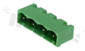 Listwa zaciskowa rozłączalna; w rastrze 7.50mm; 4-torowa; męska; pionowa; zabudowana; UL 300V/15A; TUV:400V/20A