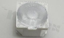 Soczewka do diod LED mid power; kąt rozsyłu: 28 do 30 stopni FWHM; ilość diod: 1; rozmiar: 22x22mm; wysokość: 13.8mm; rodzaj materiału: PC; sposób mocowania: taśma