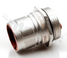 Gniazdo M20; 4-stykowe; żeńskie; proste; 10A; lutowane; z nakrętką z tyłu; SST500H; IP68