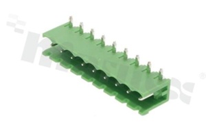 Pluggable terminal block; pitch 5.08mm; 9-ways; male; R/A pin header; opened type; UL 300V/16A; TUV:320V/20A