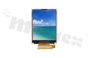 Wyświetlacz TFT; LCD 2.8"; 240xRGBx320 pikseli; cyfrowy; podświetlenie białe LED; jasność 310 cd/m2; 24 piny