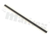 Listwa stykowa do PCB; w rastrze 2.54mm 1x40 styków; montaż THT; męska; prosta; jednorzędowe; 3.0/2.54/3.0 mm