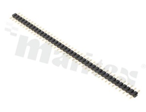 Listwa stykowa do PCB; w rastrze 2.54mm 1x40 styków; montaż THT; męska; prosta; jednorzędowe; 3.0/2.54/3.0 mm