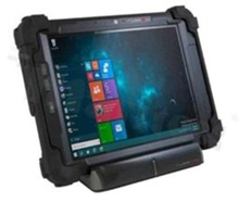 Tablet przemysłowy 10.4" XGA 10-24x768 350nitów; odporny na upadki; pył i wodę; IP65; temp. pracy: -20+50st.C; Intel Atom E3827 1.75GHz; RAM 4GB DDR3L; 64GB SSD; Windows 7 Pro PL 64bit; WiFi; Bluetooth; GPS; NFC; USB3.0; USB2.0; LAN; bateria 3800mAh