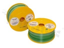 Single wire LGY/H05V-K; with copper multi-strand; green/white; cross section 1.00mm2; AWG 17; 500V; -40+105 deg.C; 100m.
