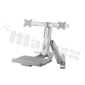 VESA holder for 2 displays with keyboard tray; wallmount; max. load 18.5kg; recommended panel size 15-24"; WSF742